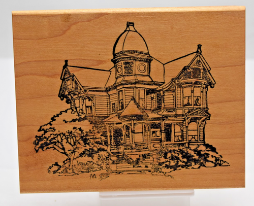  Gummistempel Victorian großer Hausstempel von Arizona Tool Neu - Bild 1 von 7