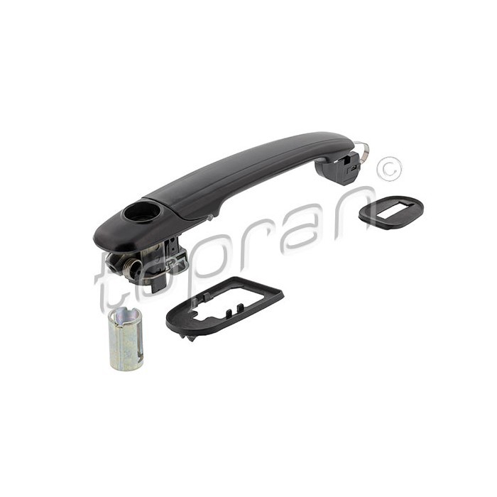 Poignée de porte avant gauche pour VW Polo 6N0837207 en ABS noir