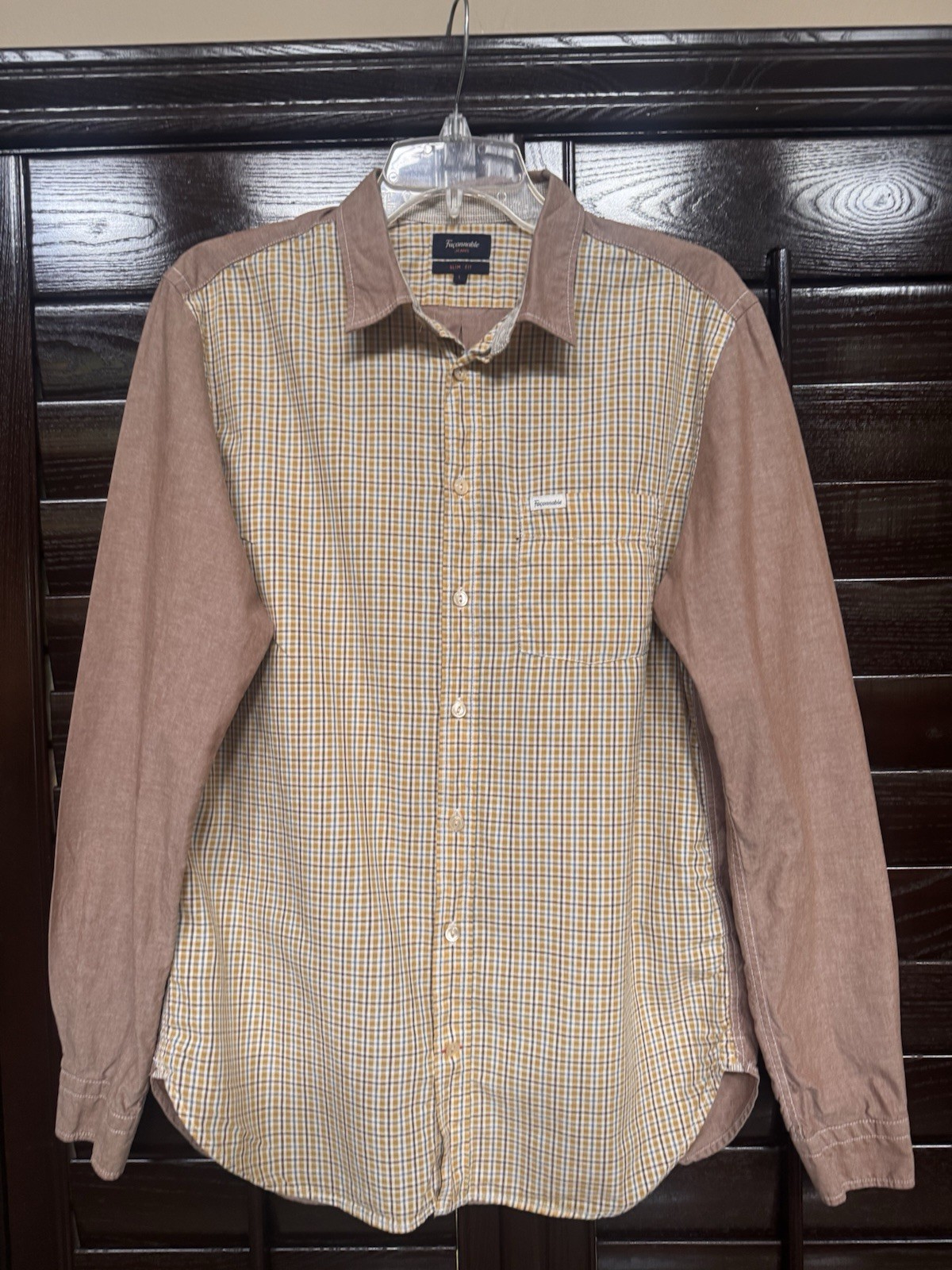 Faconnable Button-Up Shirt Men's Solid Long Sleev… - image 5