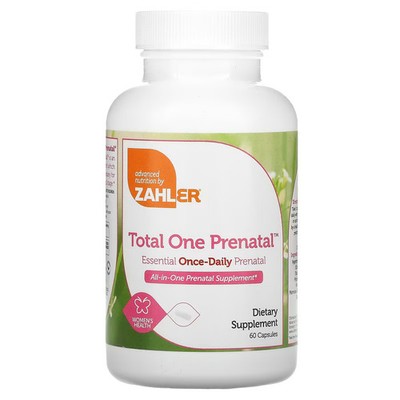 2 X Zahler, Total One Prenatal, Essential Once-Daily Prenatal, 60 Ca-Worldwide