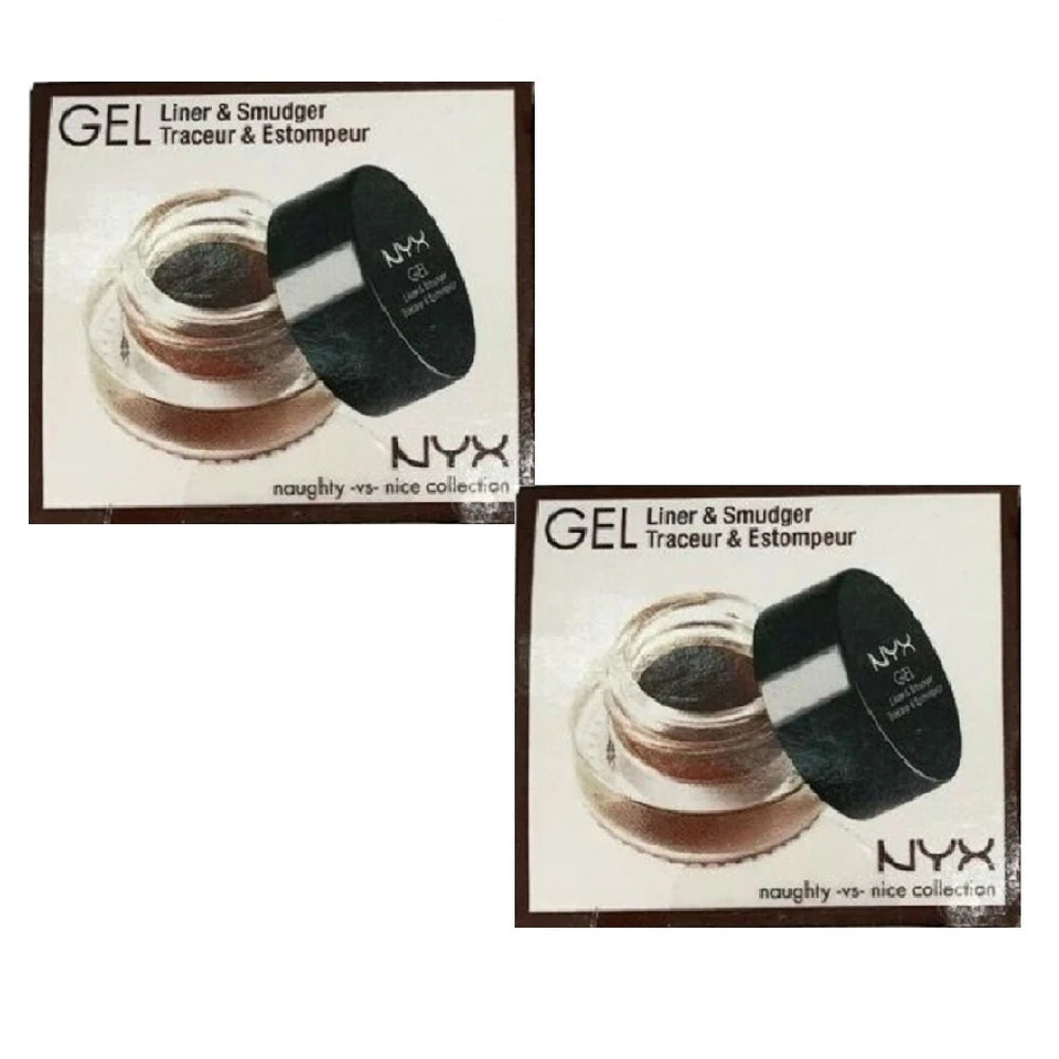 Pack of 2 NYX Cosmetics Gel Eyeliner and Smudger, GLAS02 Charlotte Brown - Image 2 of 4