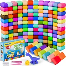 Air Dry Clay for Kids, 158 Colors Modeling Clay Kit, DIY Model Toys with Scul...