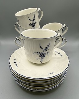 Villeroy & Boch Alt Luxemburg Vieux Luxembourg Kaffeetassen Unterteller 6 Stk #1