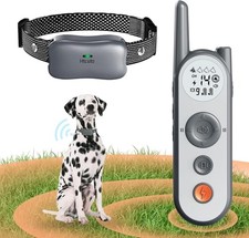 3500 Ft Wireless Dog Fence with 6100Ft Training Remote Collar, Grey for 1 dog