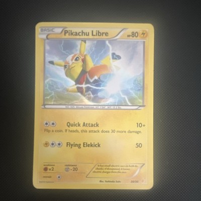 Pokémon TCG Pikachu Libre 30/30 XY Trainer Kit Holo Common 80 HP English