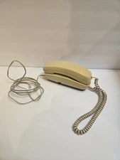 Vintage ITT Beige Trimline Push Button Corded Phone Untested FREE SHIPPING