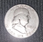 1954-S franklin half dollar circulated collectable 90% silver coin