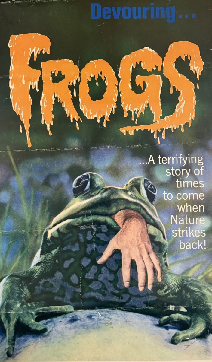 Original 1972 FROGS Movie Poster HORROR 1970s Vintage Sam Elliott