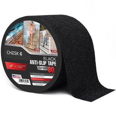 Grip Tape for Stairs   4in x 30ft Black Anti-Slip Stair Strips   Adhesive Sta...