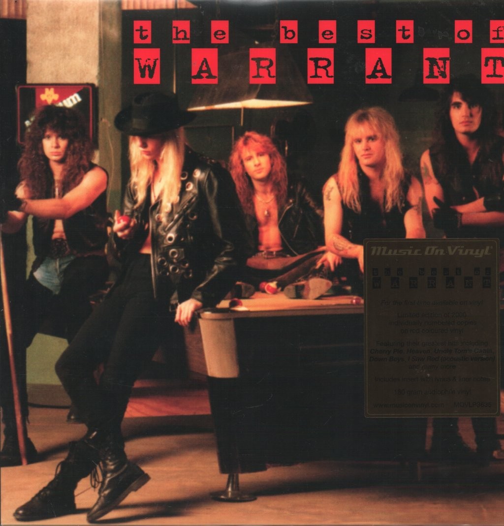 Warrant Best of double LP vinyl Europe Music On Vinyl 2024 2LP set, limited