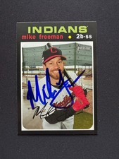Mike Freeman Signed 2020 Topps Heritage #235 Rookie Card Cleveland Indians COA
