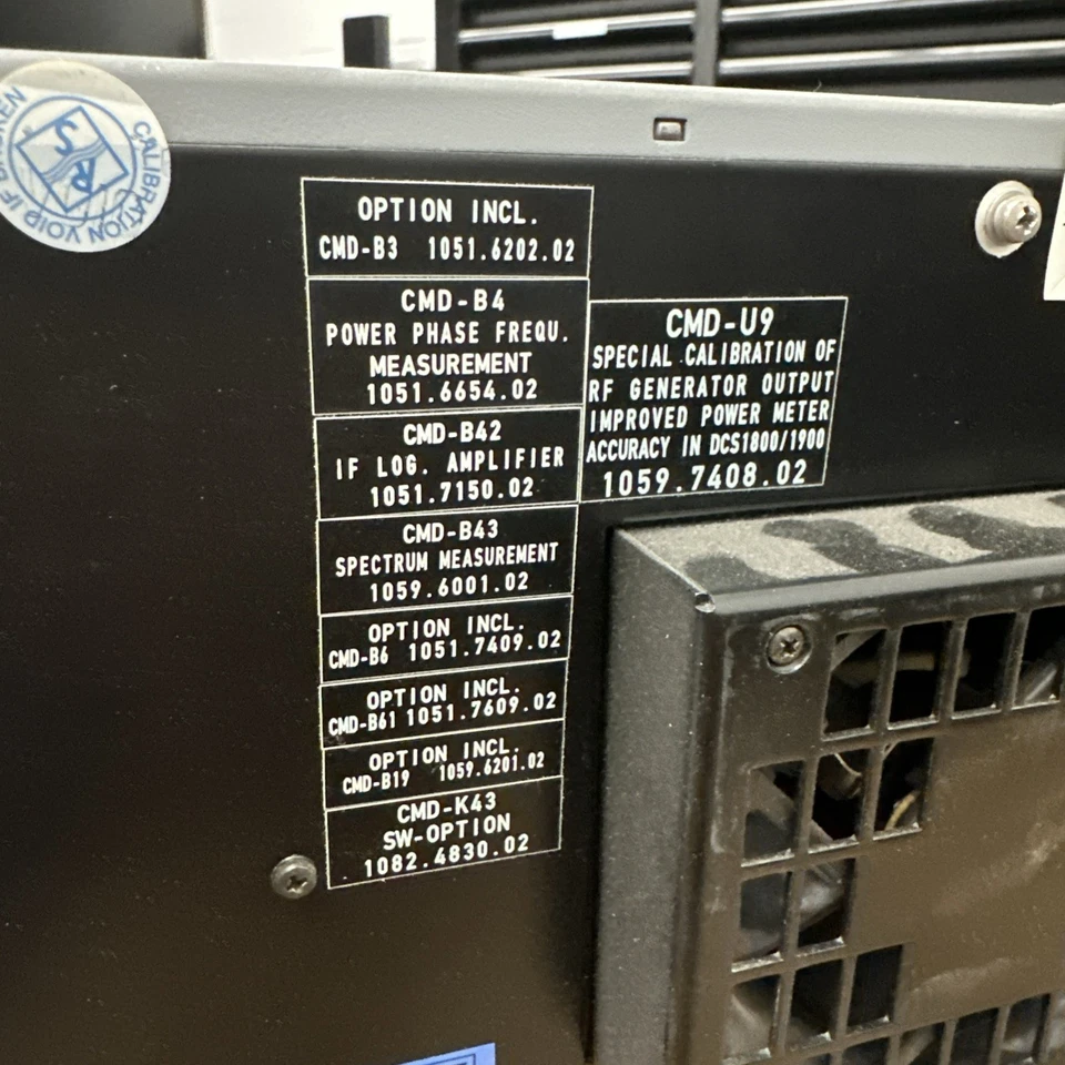 SET TEST RADIOCOMMUNICATION DIGITAL ROHDE & BLACK CMD57 **LOOK** (REF.: 961L) Foto 3 de 4