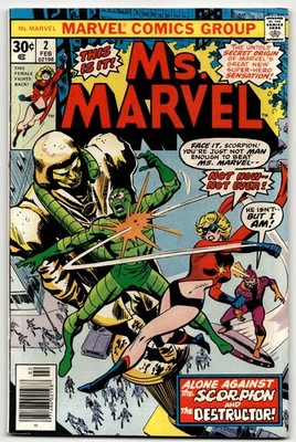Ms. Marvel #2 Marvel Secret Origin Scorpion Bronze Age 1977