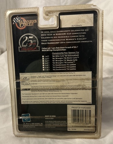 Dale Earnhardt #3 Winners Circle 25th Silver Anniversary Series 1990 Champ 1:64 - Picture 5 of 7
