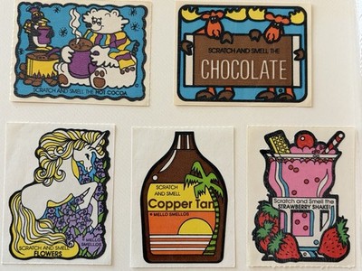 Vintage Scratch And Sniff Sticker Lot MELLO SMELLOS 80s