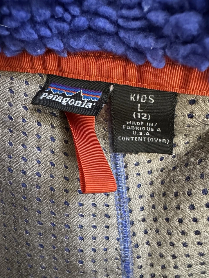 Chaqueta polar Patagonia Kids Retro-X azul L (12) hecha en EE. UU. Foto 3 de 4