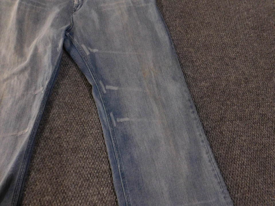 Akademiks Jeans Hombre 40x32 Azul Claro Desgastado Denim Suelto Streetwear Foto 3 de 4