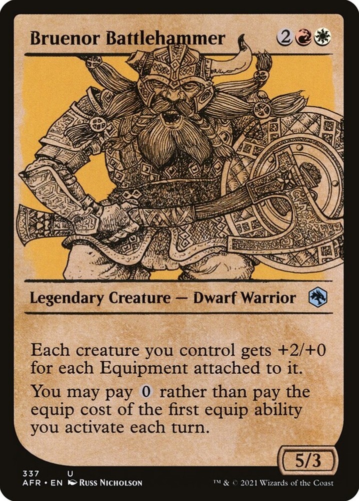 Bruenor Battlehammer - Showcase - MtG Forgotten Realms - U337 NM 2021