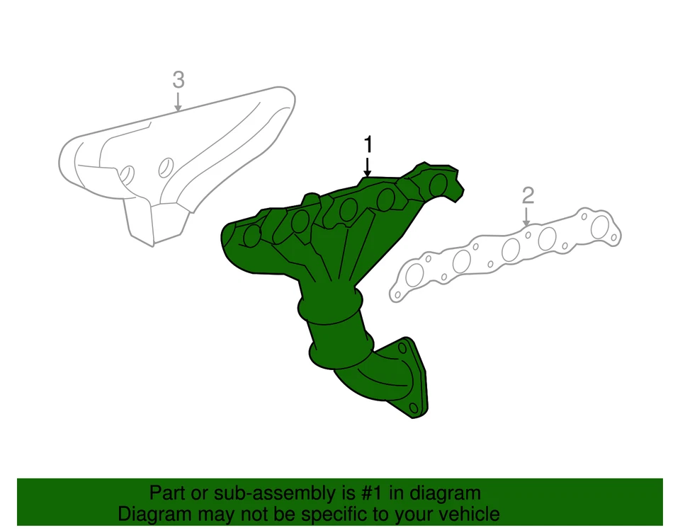 Kit de colector de escape genuino GM con convertidor catalítico de tres vías 19418950 Foto 2 de 2