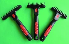 Jeffers Dog Cat Pet NON-SLIP UNDERCOAT GROOMING RAKE Comfort Handle Groom Tool 