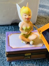 Disney 75  Years of Love & Laughter Series Tinker Bell Hinged Trinket Box Jewel 