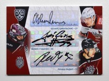 2021-22 Sereal KHL Trio Auto #TRI-A23 O.Cibulskis Julius Hudacek Lukas Radil 2/5