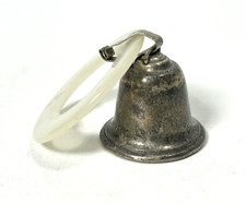 ANTIQUE 1805 GORHAM STERLING SILVER BABY RATTLE/ TEETHING MOTHER OF PEARL RING