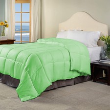 Deluxe 1000 TC Sage Down Alternative Comforter 100% Cotton Stripes Pattern