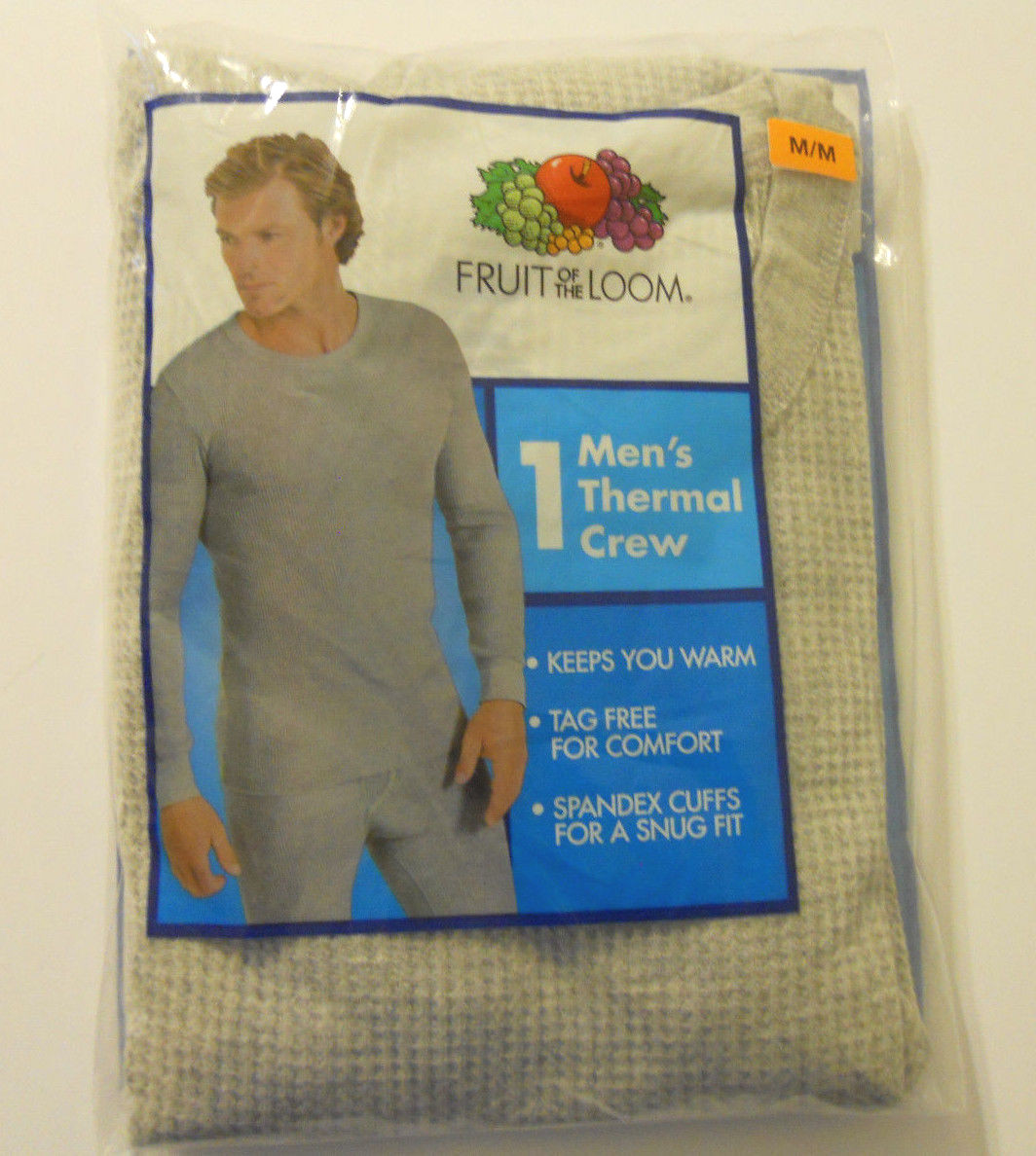 fruit of the loom men's thermal henley