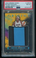 Rhyne Howard 2023 Panini Origins WNBA Jumbo Jersey Gold 4/10 PSA 8