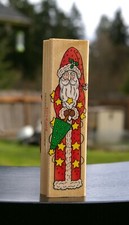 Star Santa 5" Christmas Wood Mounted Rubber Stamp 1996 by Hero Arts  H1100