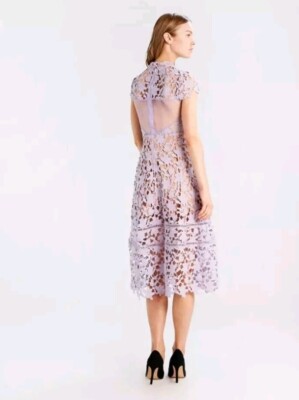 missguided lilac lace dress Missguided Purple / Lilac Bardot Lace Dress Size 10