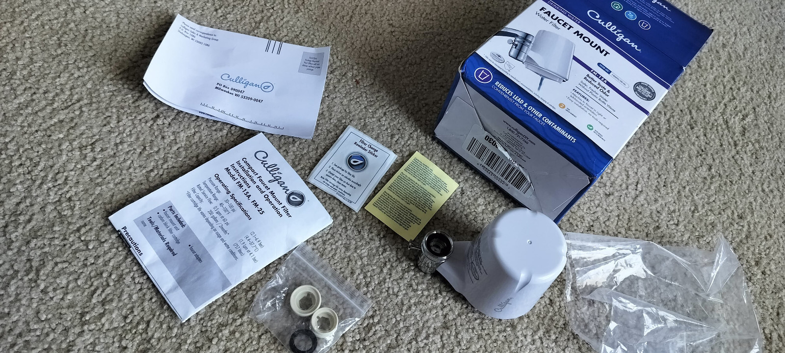 Genuine Culligan FM-15A Water Filter, Complete Faucet Mount 