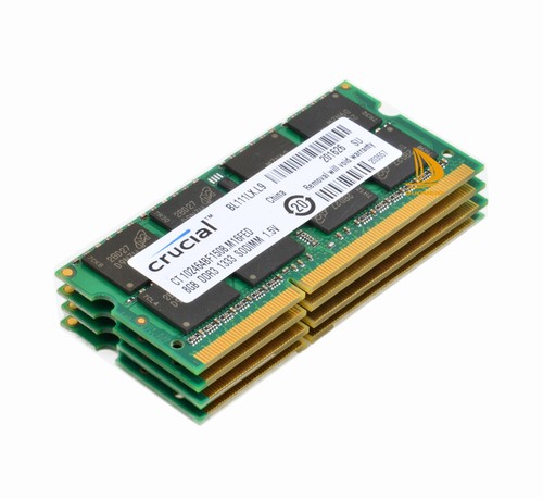 Crucial 4X 8GB 2Rx8 PC3-10600 DDR3 1333Mhz SODIMM Laptop Memory RAM 1.5V 204PIN - Picture 3 of 10