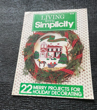 Living Simplicity Pattern Booklet Christmas 22 Merry Projects Holiday 1985 Craft