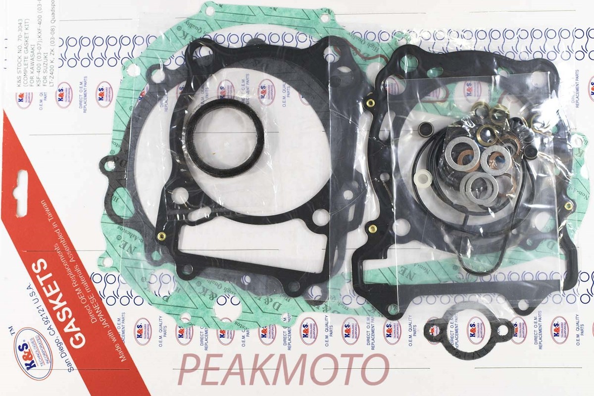 セット Kawasaki KSF400 03-06 KFX400 Complete Gasket Kit K&S Technologies