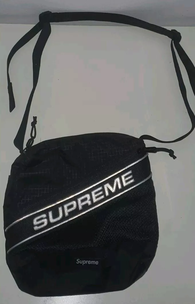 FW23 Sac à bandoulière Supreme résistant à l'eau réfléchissant noir 4L