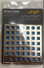 Mountain Plumbing MT607BRN Square Shower Grid Drain Trim, Brushed Nickel Finish