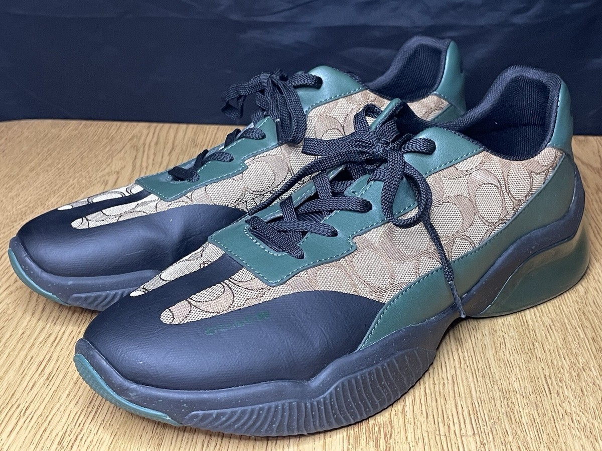 Coach Mens Citysole Runner In Signature Jacquard Men’s Size 12D Authentic