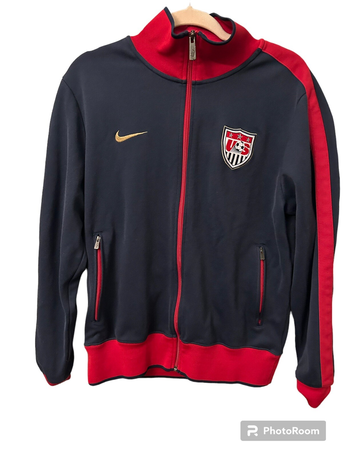 Nike USA Olympic Team Soccer Football Zipper Track Jacket Sz M eBay