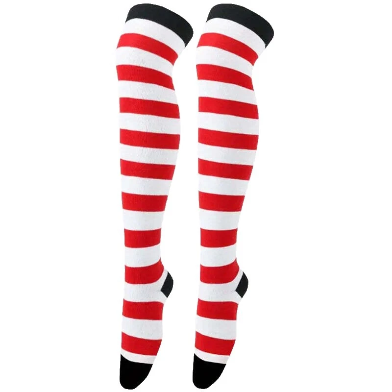 Size M Multicolor Striped Socks for Women
