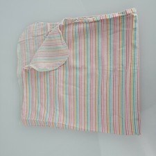 Gerber Baby Girl Rainbow Stripe Cotton Flannel Receiving Blanket Pink Blue