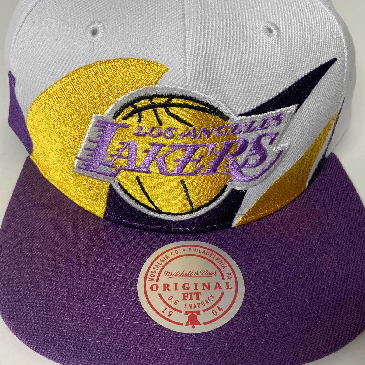 Mitchell and Ness XL Logo 2 Tone LA Lakers Snapback - Gold/Purple