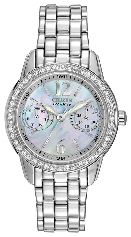 Citizen Eco-Drive Ladies Swarovski Crystal Multi-Dial 32mm Band