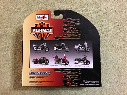 Harley Davidson 1968 RED FLH ELECTRA GLIDE Maisto 1/18 Diecast Motorcycle 26 - Picture 5 of 8
