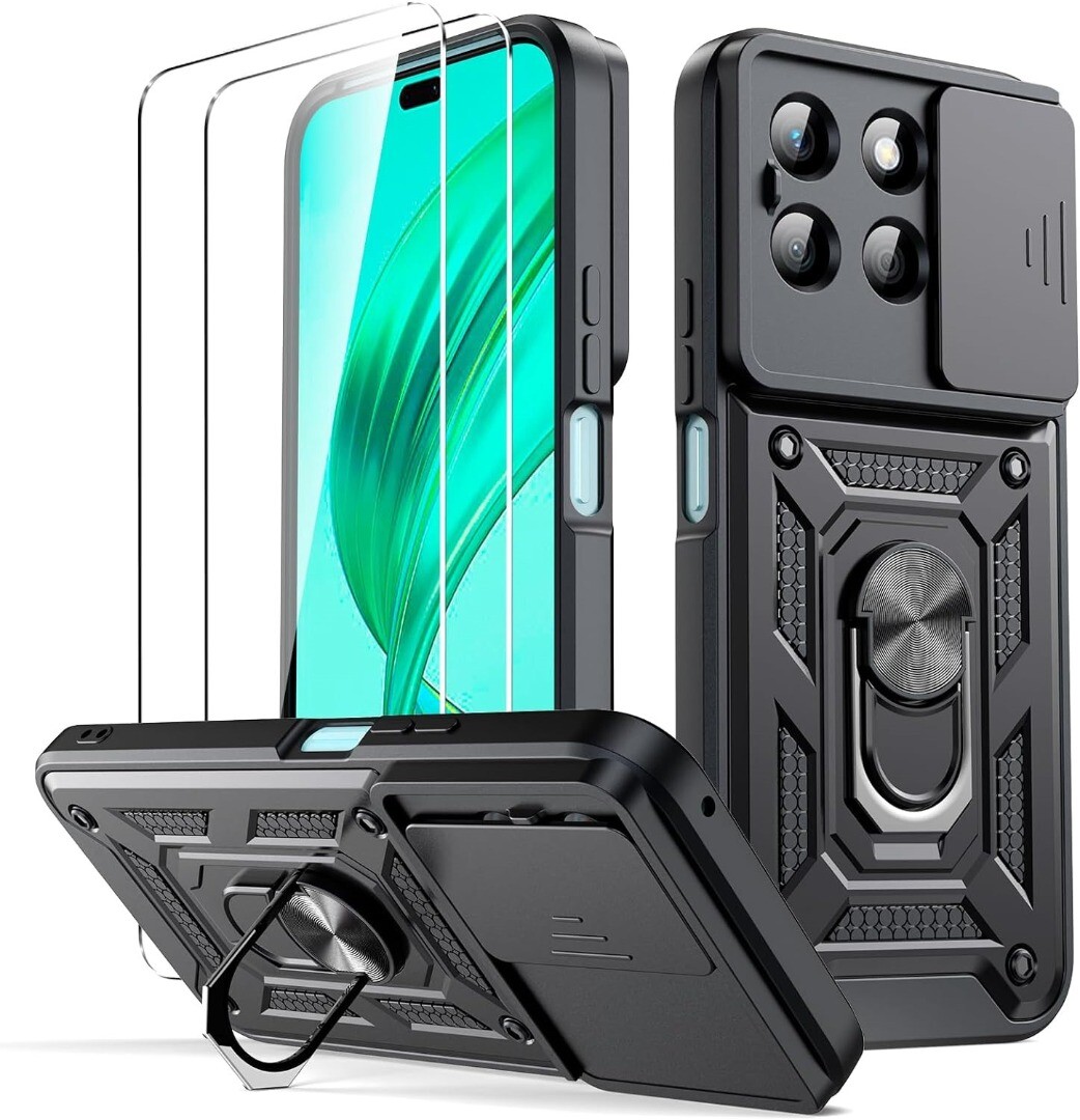 For Samsung Galaxy A35 5G Case With Slide Camera Cover & Screen Protector*2, A35