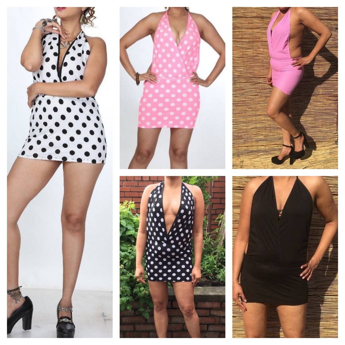 Micro Mini Dress Women's Short High Waist Tube Casual Party Halter Neck  Dresses | eBay