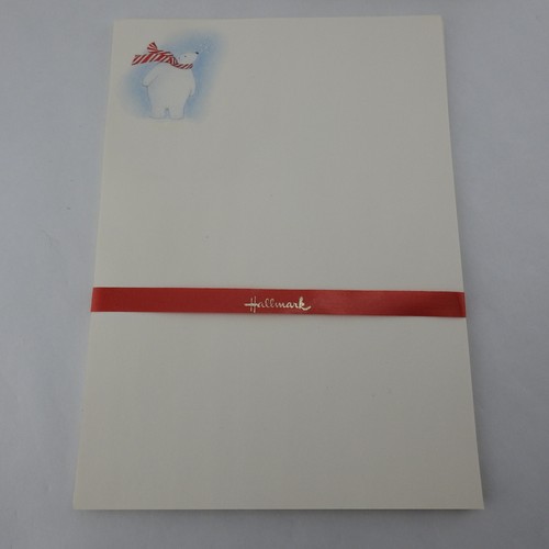 Sobres rojos vintage de oso de Navidad con notas de buzón de papelería con sello - Imagen 4 de 5
