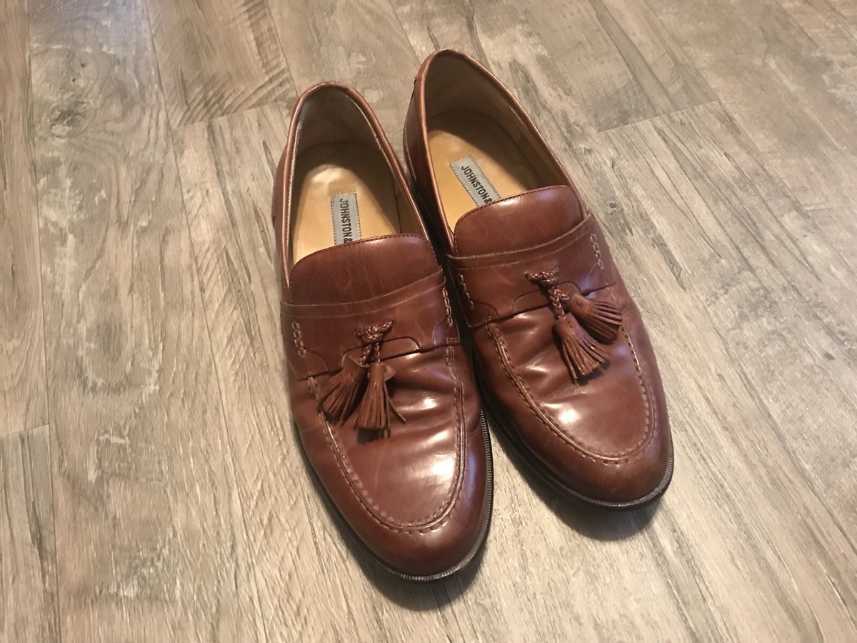Men\'s Johnston & Murphy Classic Brown Leather Tassel Loafer Sz. 10M Men main image 3