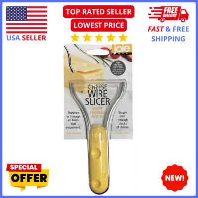 JOIE Cheese Wire Slicer High Quality Even Slices - Heavy Duty Stainless Steel